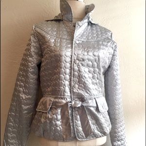 Stylish Fitted Silver Jacket